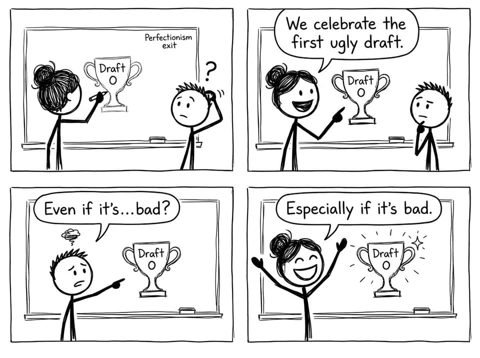 We celebrate the first ugly draft