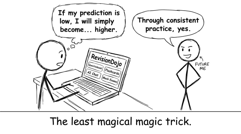 RevisionDojo dashboard comic