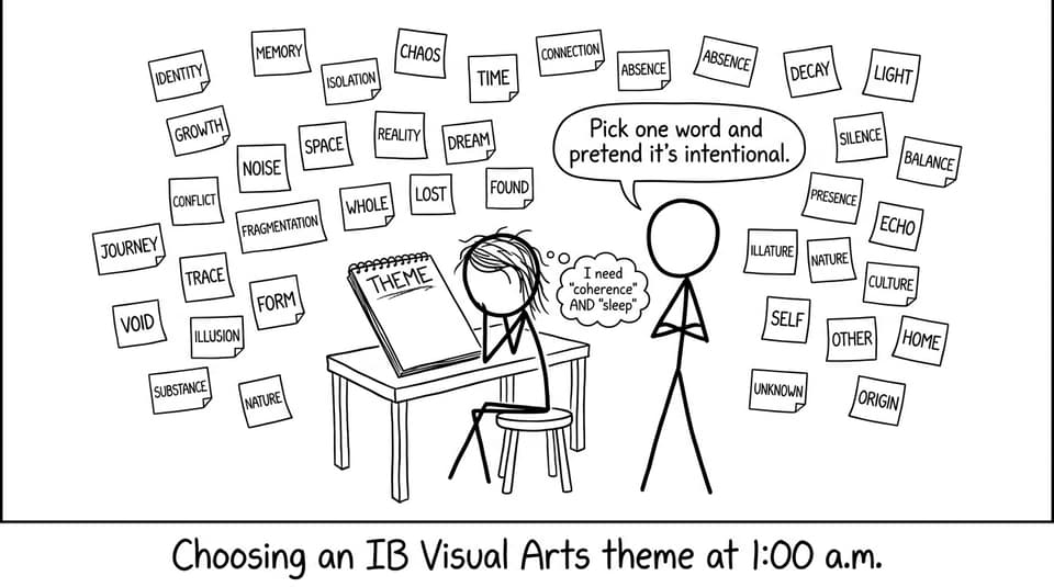 Choosing an IB Visual Arts theme at 1 a.m.