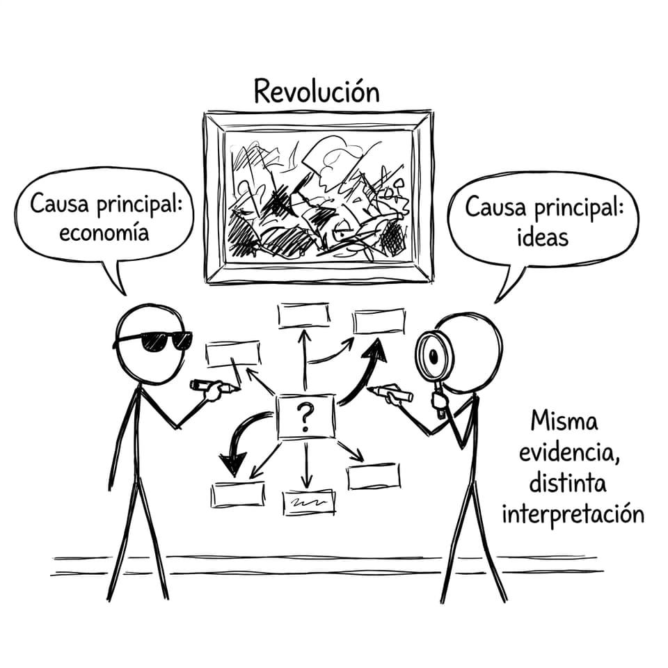 Dos historiadores, misma evidencia