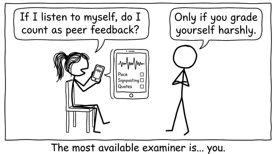 Recording yourself comic