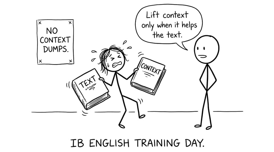 Student balancing Text and Context like weights