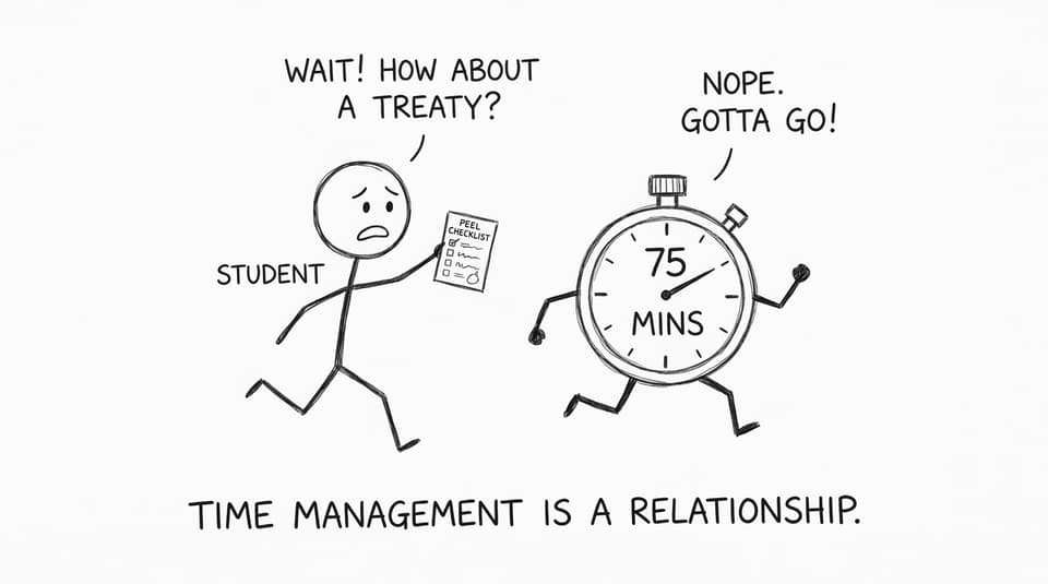 A student negotiates with a timer using a PEEL checklist