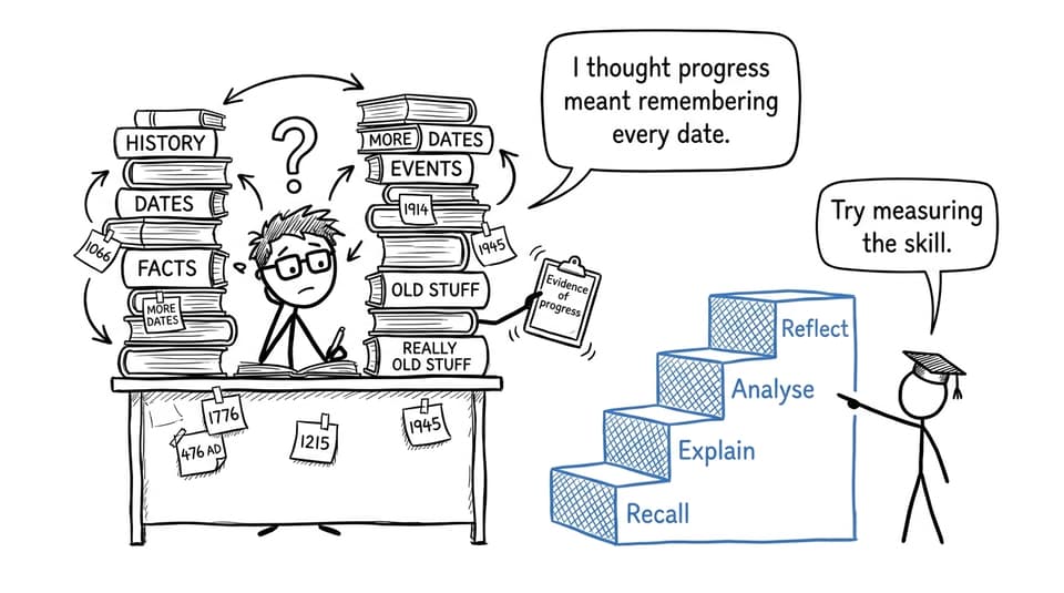 Comic about measuring historical skills rather than memorizing every date
