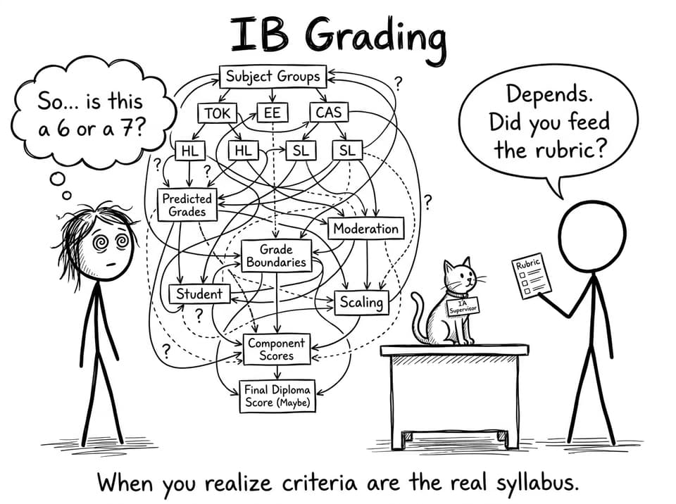 Overwhelmed by IB grading flowchart