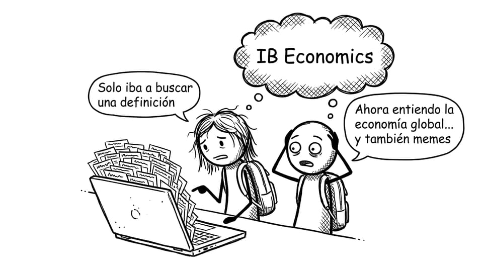 Estudiante IB perdido en pestañas