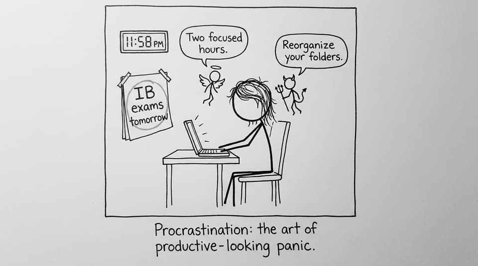 Procrastination panic becomes productivity