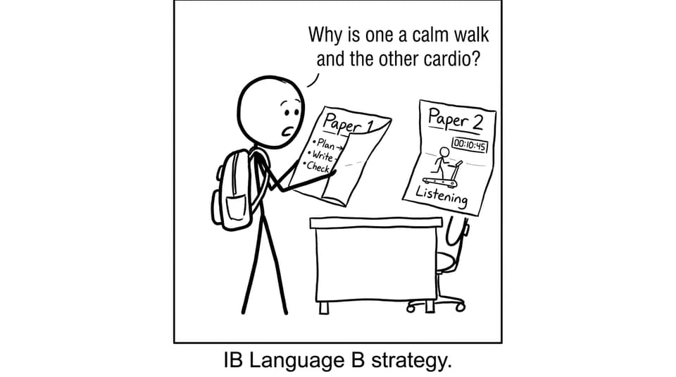 Student comparing Paper 1 and Paper 2 like cardio vs calm