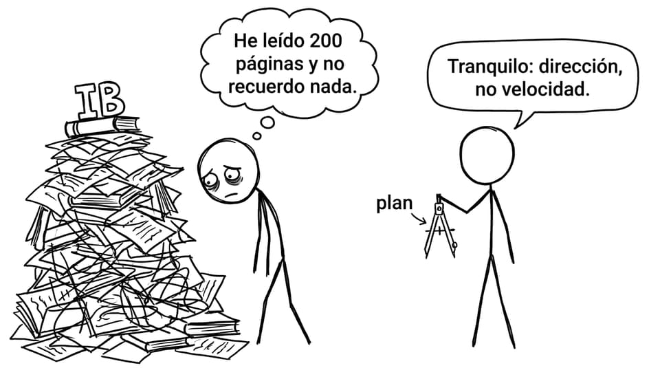 Estudiante frente a la montaña del IB