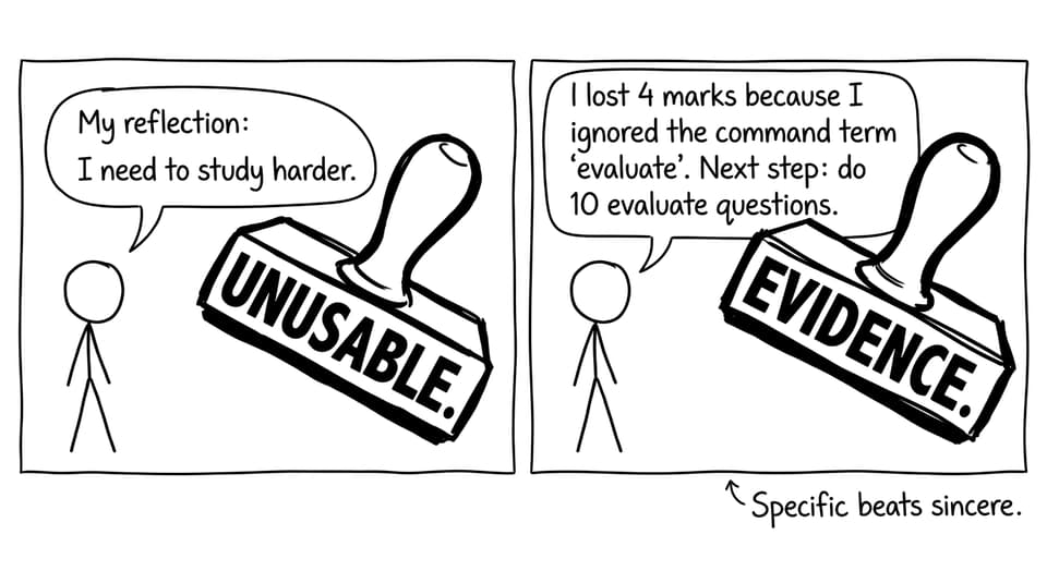 Specific reflection vs vague reflection