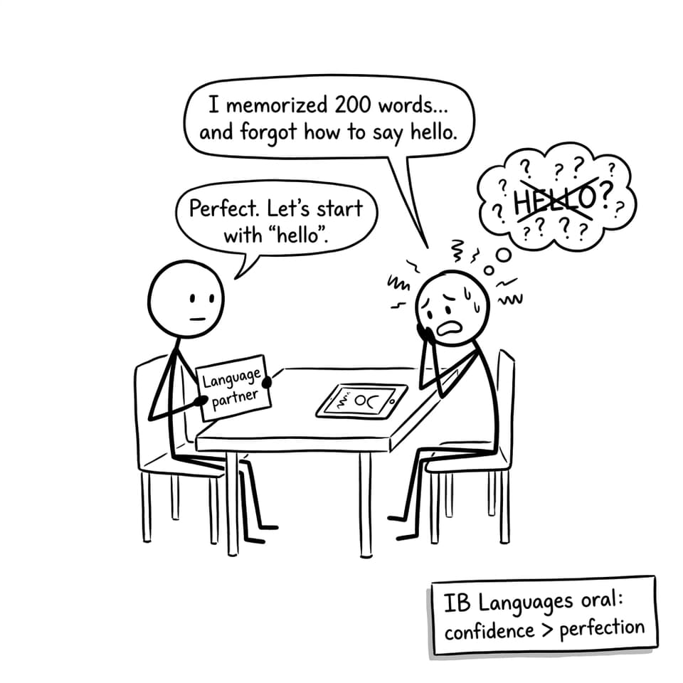 Language exchange panic comic