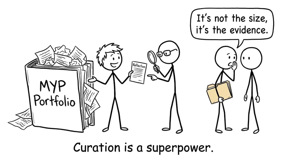 Comic about portfolio curation