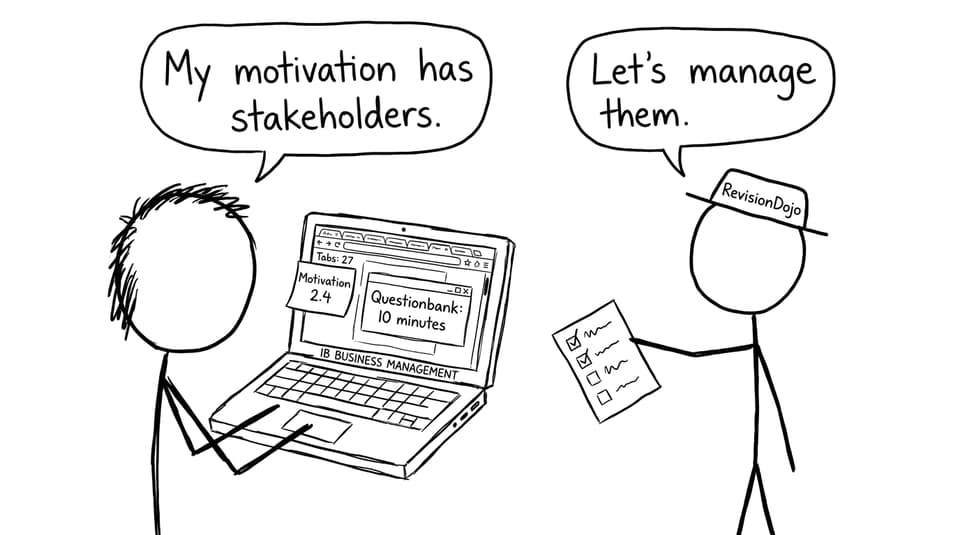 An IB student overwhelmed by tabs gets a simple checklist from RevisionDojo