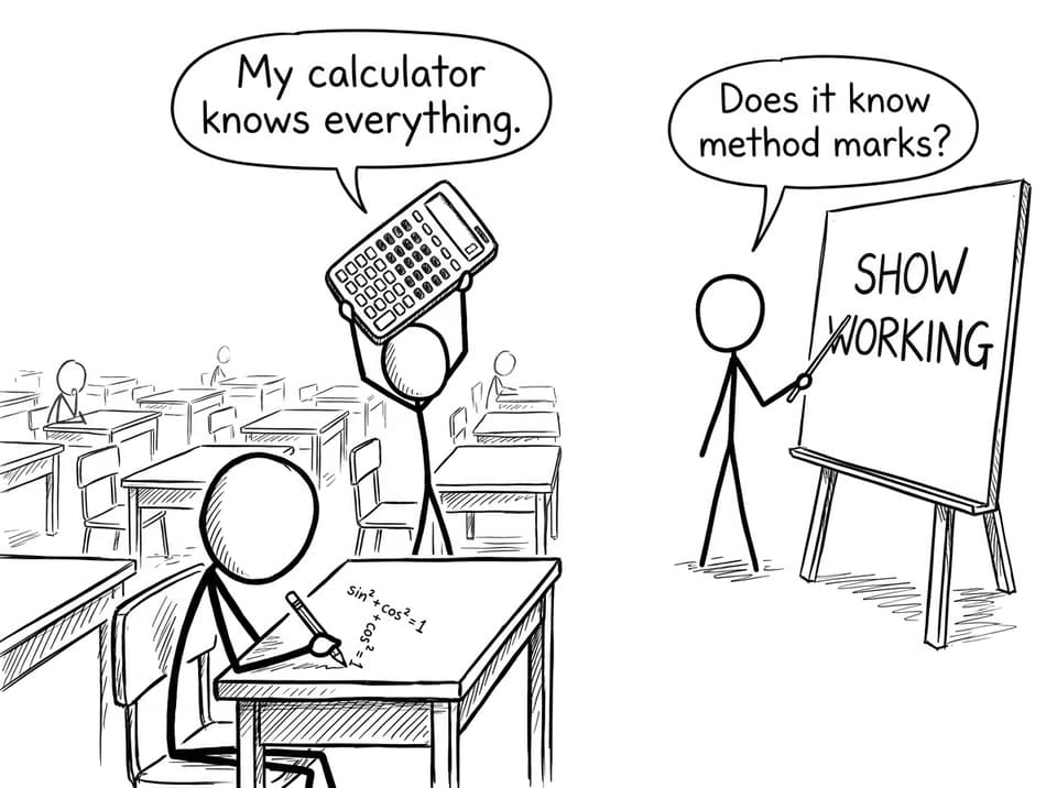 Exam hall method marks joke