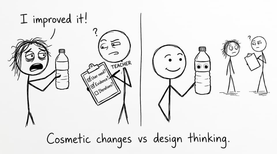 Cosmetic changes vs design thinking