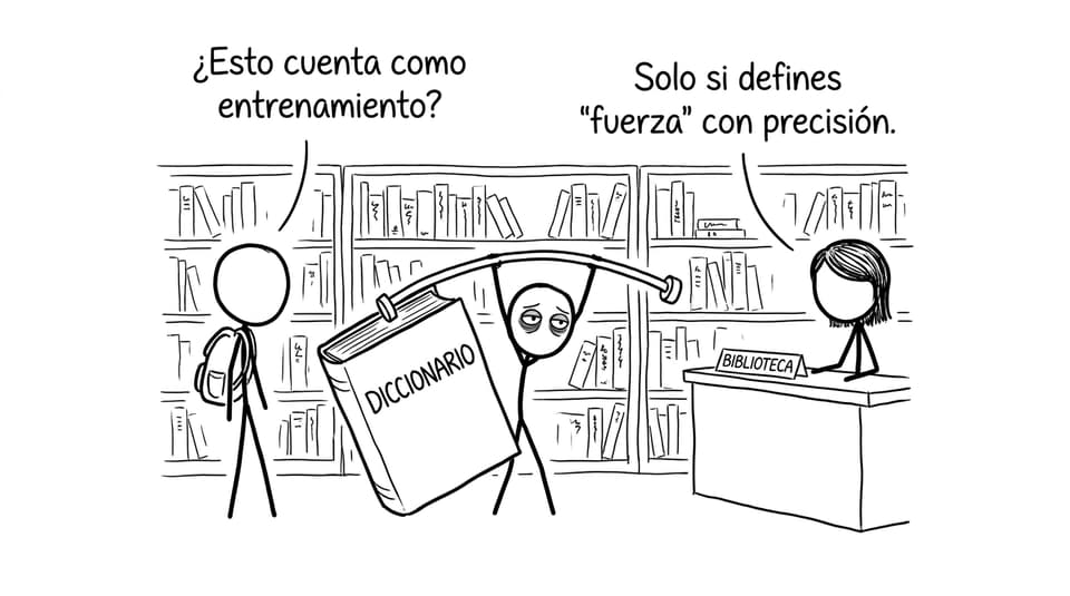 Un diccionario como pesa en una biblioteca