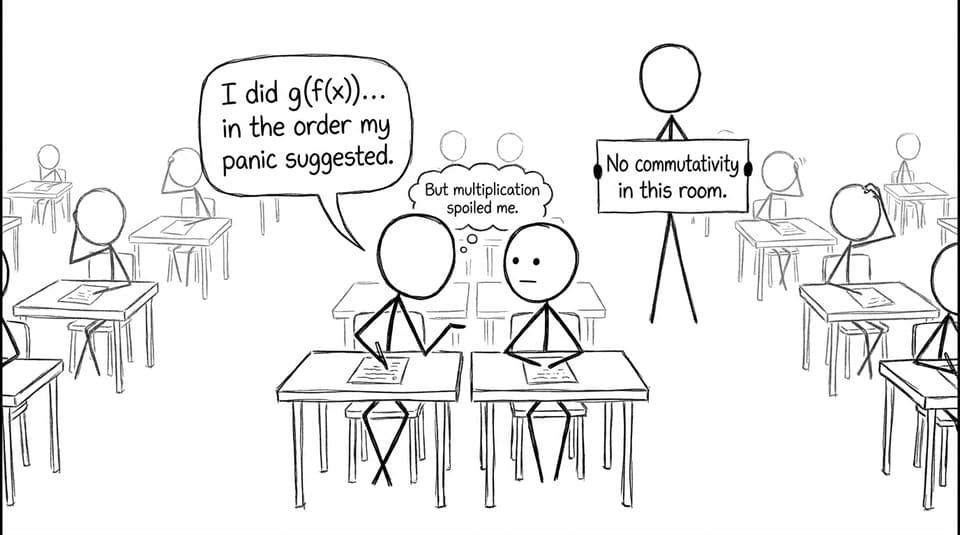 No commutativity in this room