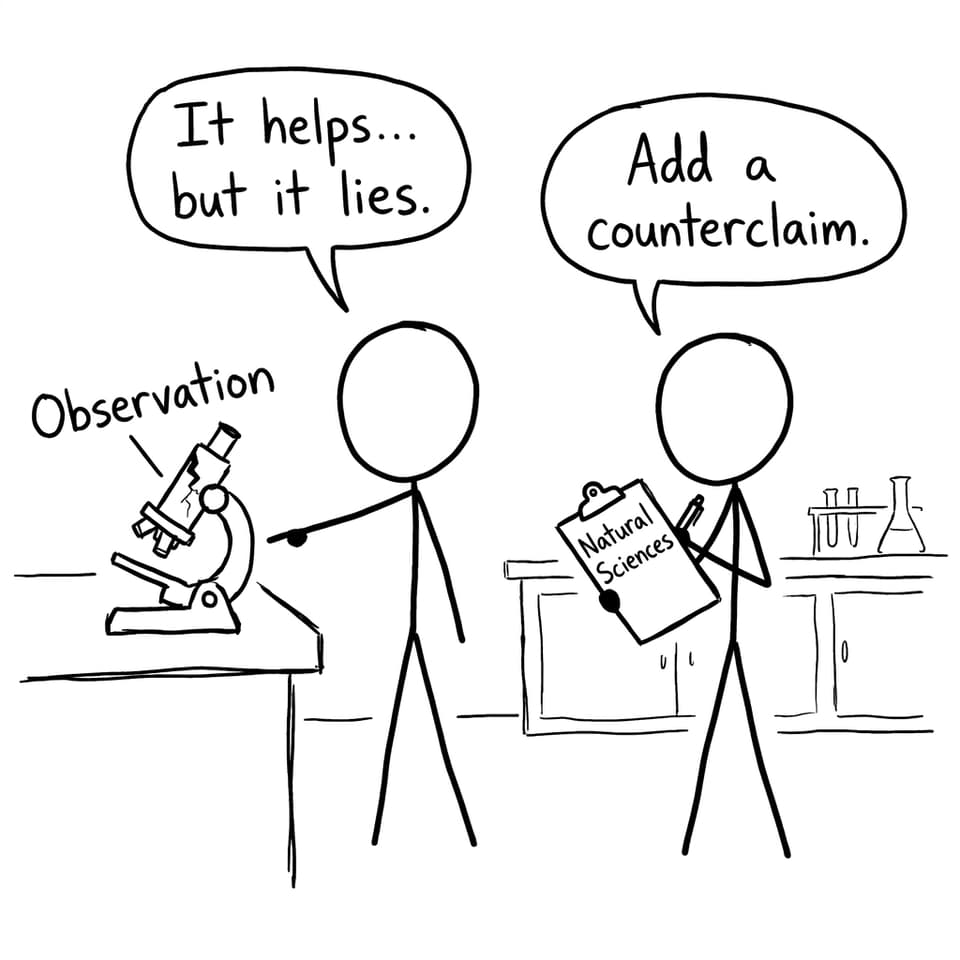 Observation cracked lens comic