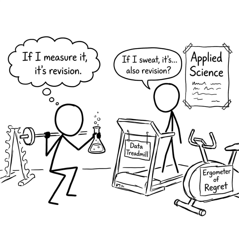 Two students joking about “applied” revision