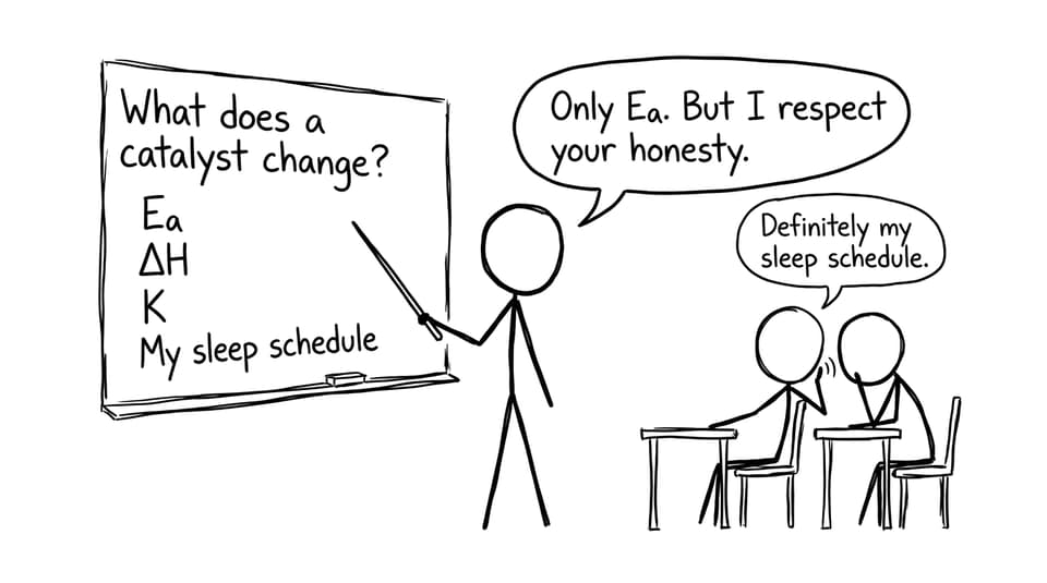Multiple choice joke about what catalysts change