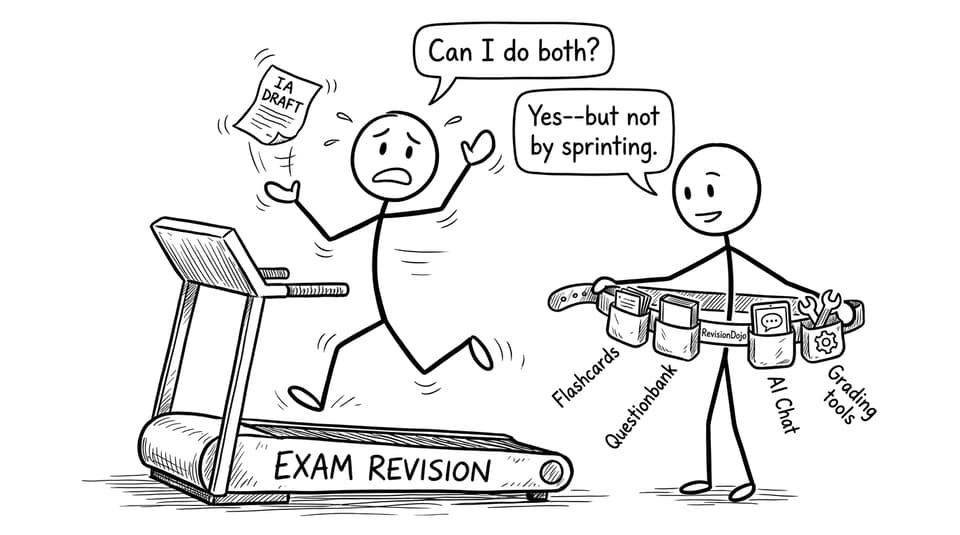 Juggling exam revision and IA draft