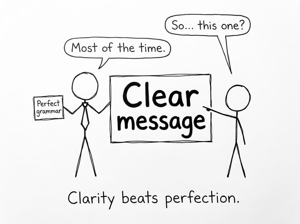 Clarity beats perfection