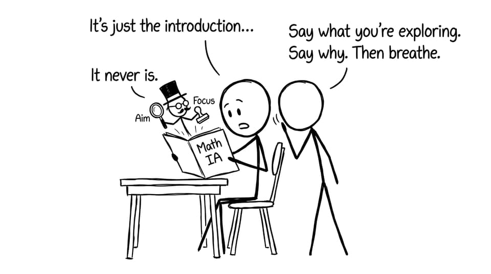 Student meets examiner in the introduction