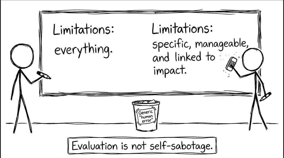 Evaluation is not self-sabotage