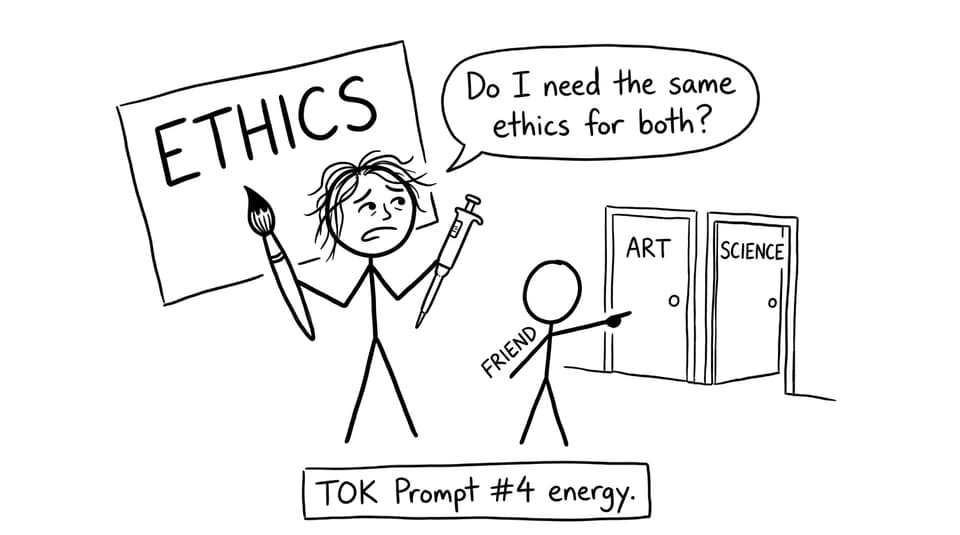 TOK student choosing between art and science