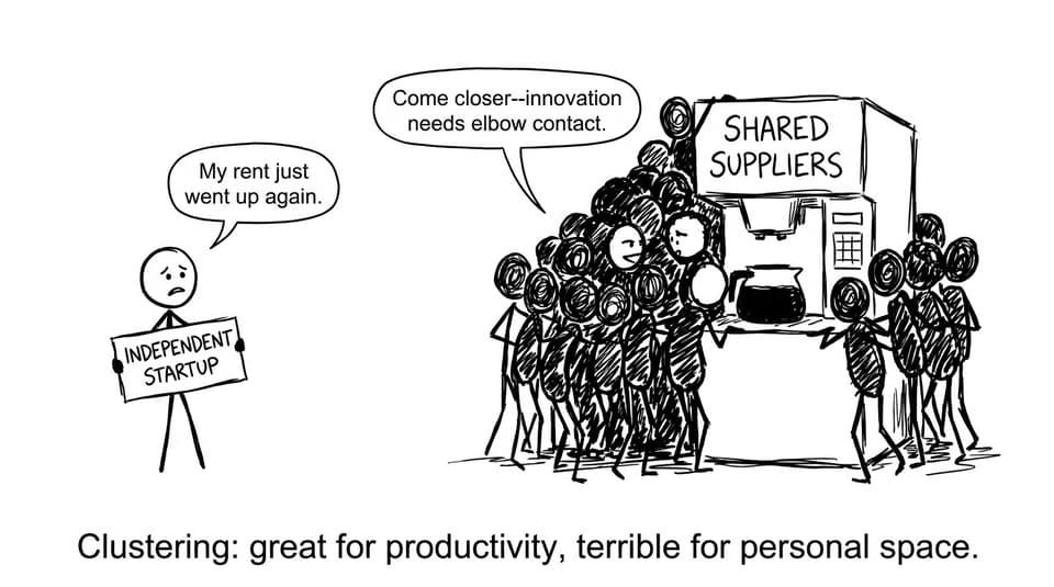 Agglomeration personal space comic