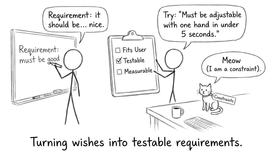 Comic about testable requirements