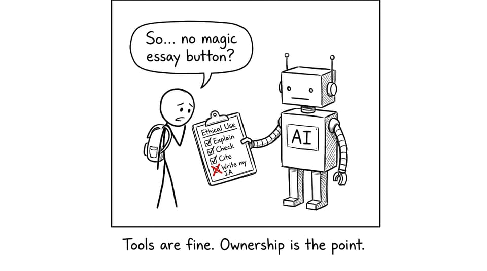 Comic about ethical AI checklist