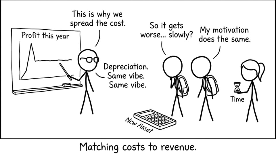 Matching costs to revenue comic