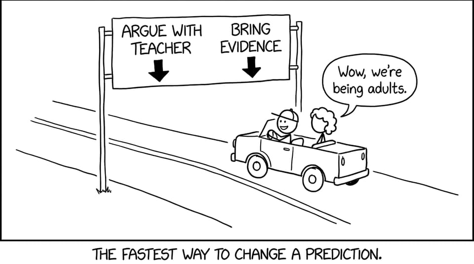 Comic about bringing evidence instead of arguing