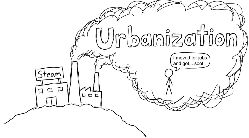 Steam turns into urbanization (and soot)