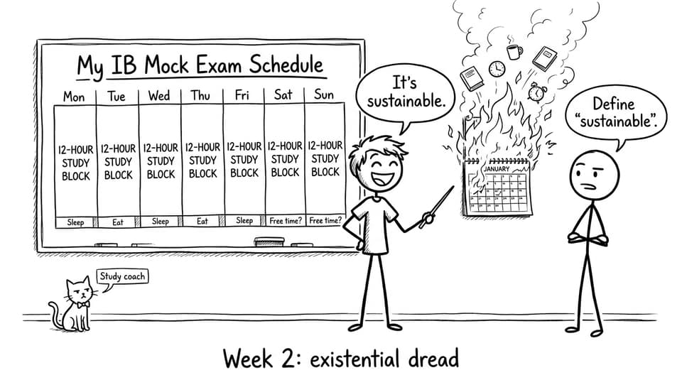 A student’s “sustainable” schedule bursts into flames
