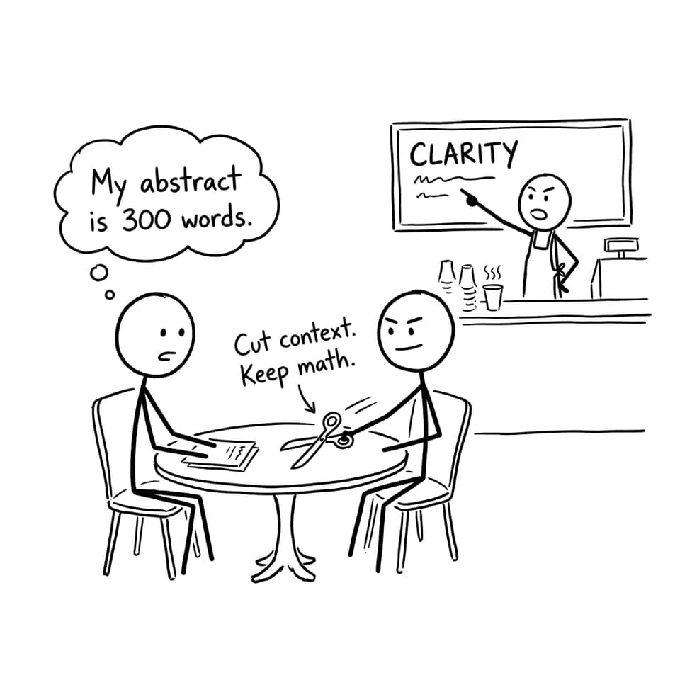 Clarity cafe: cut context, keep math