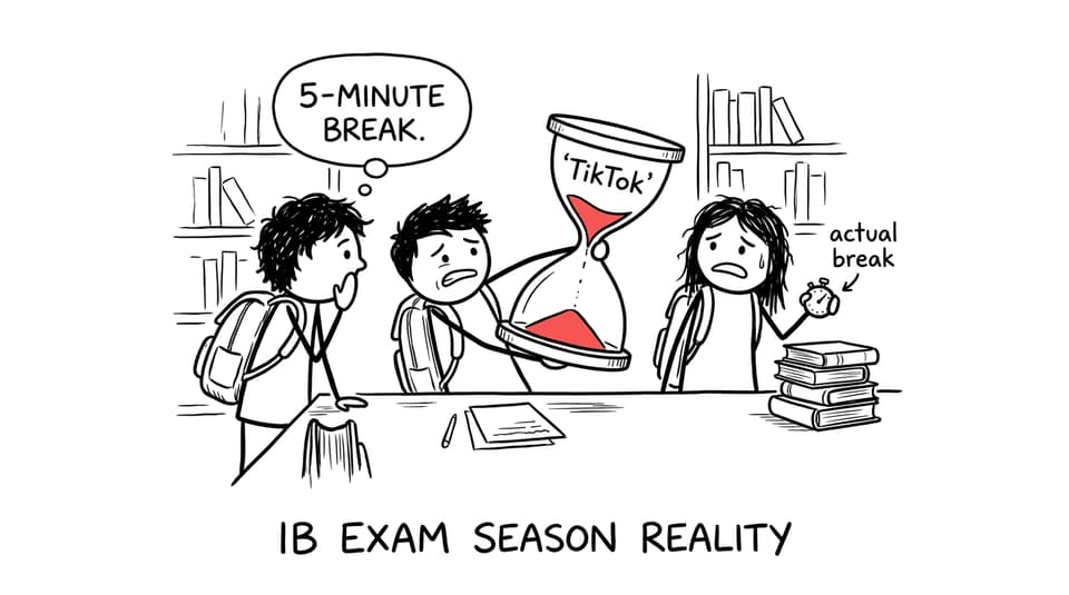 Three IB students negotiate a “real break”