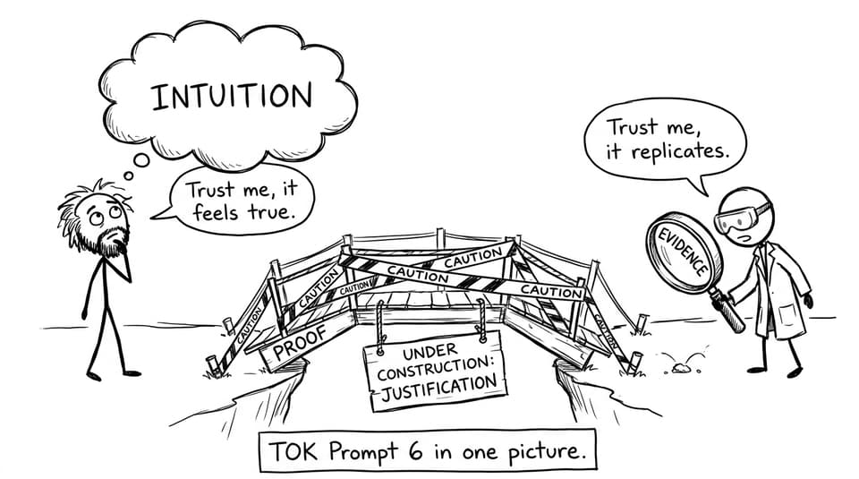 Intuition vs evidence bridge joke