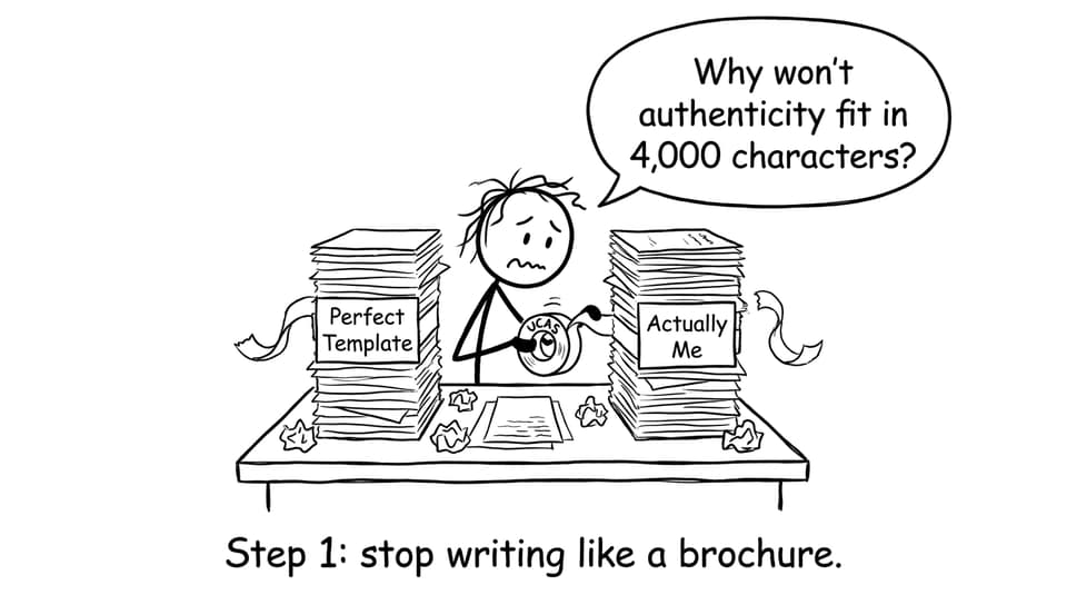 Comic: authenticity vs template struggle