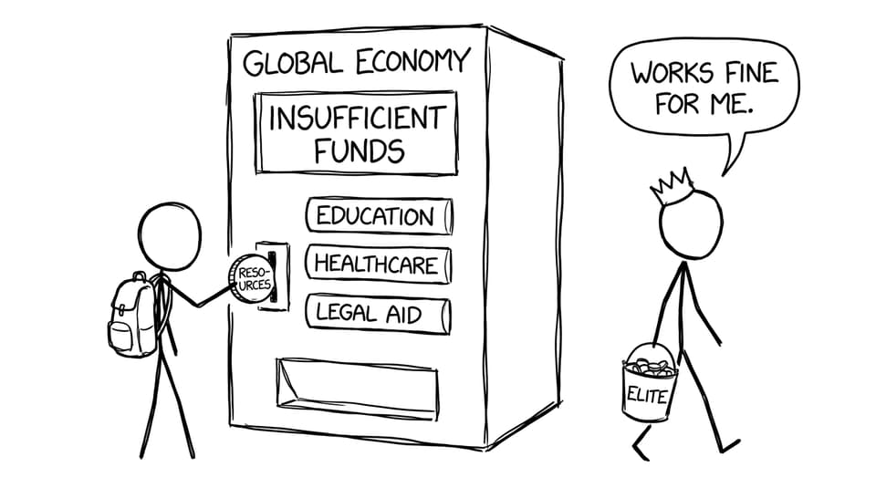 Vending machine “Global Economy” with “Insufficient funds”