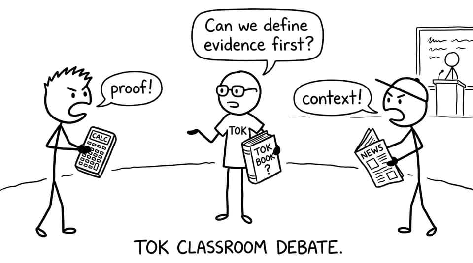Debate about evidence across subjects