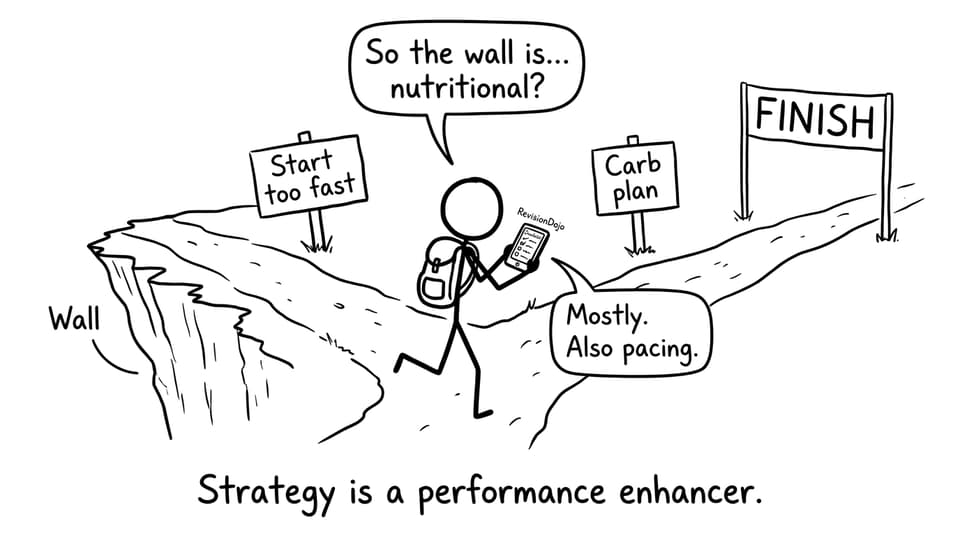 Runner chooses the smart path