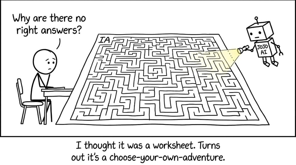 Student lost in an IA maze with Jojo AI