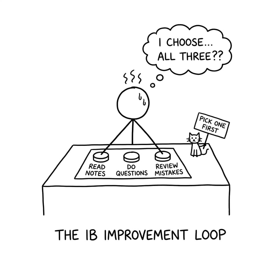 The IB improvement loop with three buttons