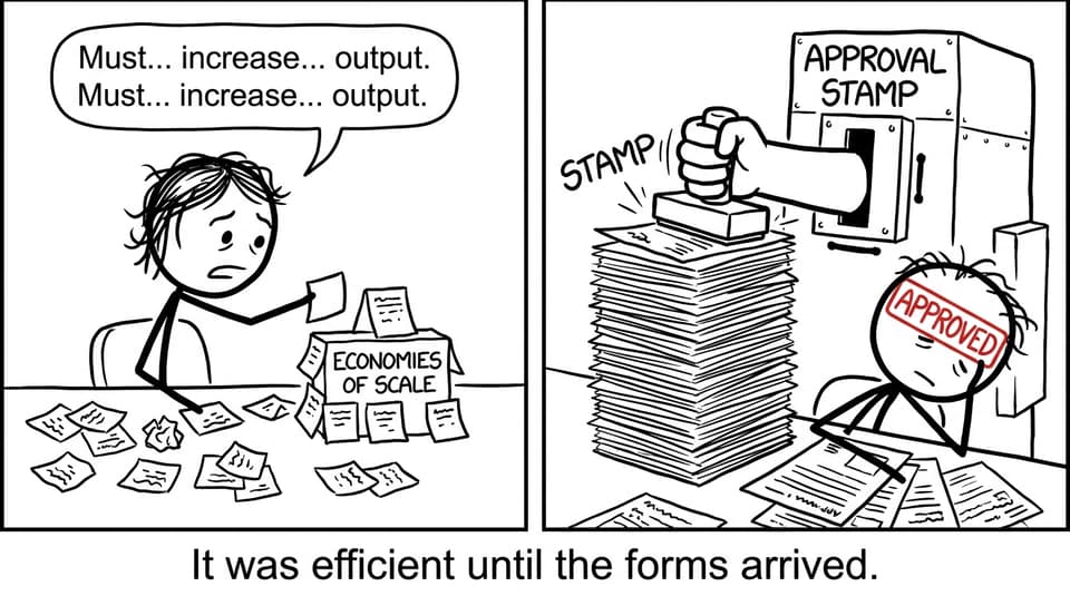 It was efficient until the forms arrived