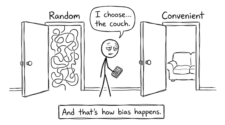Random vs convenient door comic