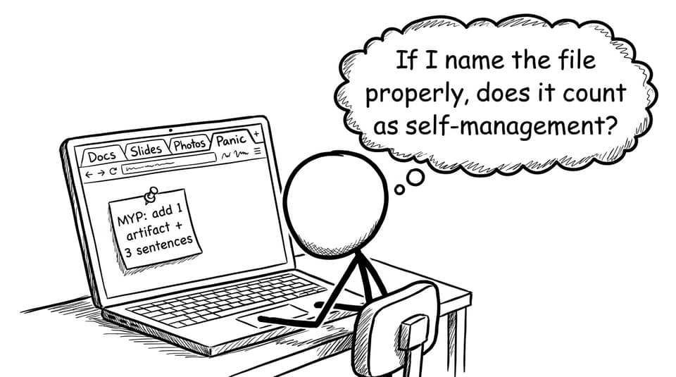 Comic about digital portfolio tabs