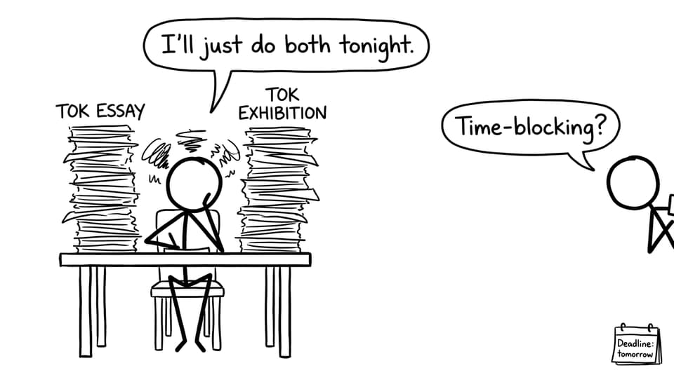 A student vs two TOK deadlines