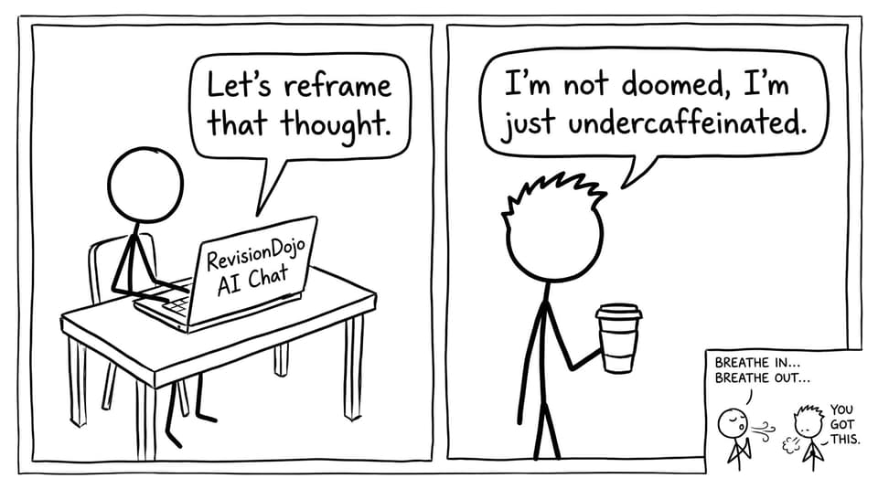 AI chat reframes anxious thought